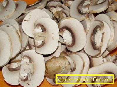 Лазанья з грибами, куркою і сиром: гриби